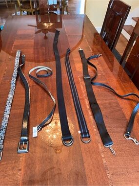 Express Women's Black Belts Assortment five belts two straps